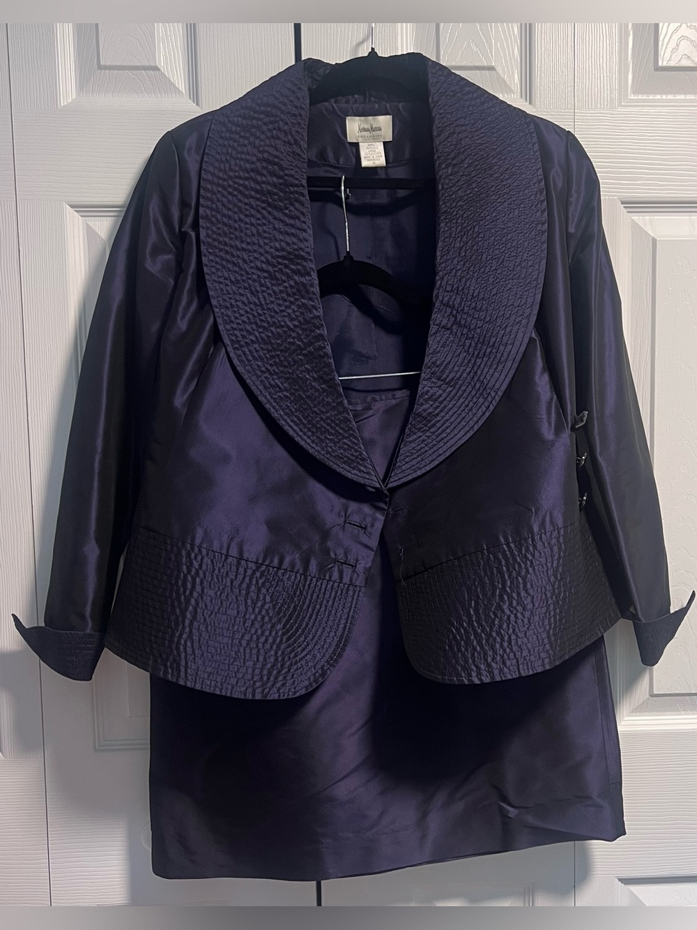 Vintage Neiman Marcus Exclusive Evening Silk Skirt Set in Imperial Purple